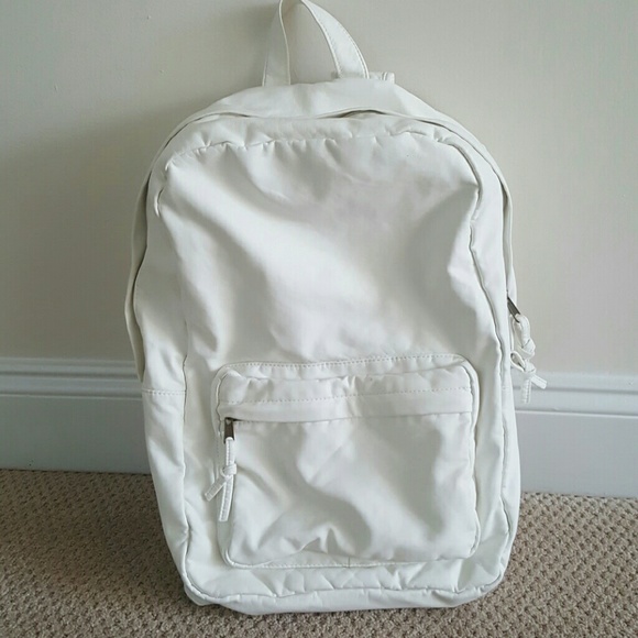 Forever 21 faux leather white back pack.