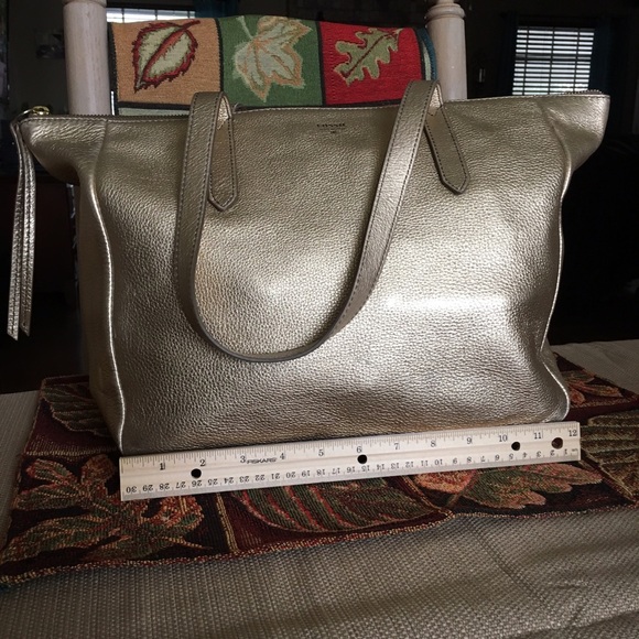 Gold FOSSIL Leather Tote!!!!