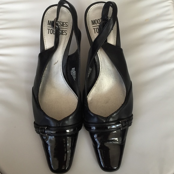 Black Sling-Back Heels