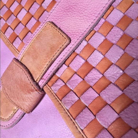 Anthropologie leather clutch
