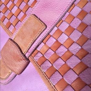 Anthropologie leather clutch