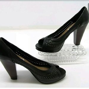American Eagle Black Weave Heels