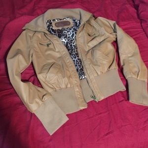 Bomber leather jacket