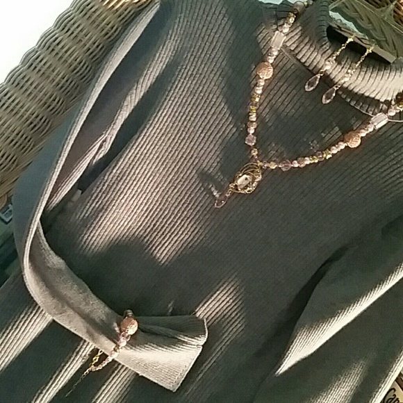 Cold Water Creek Gray Turtleneck Sweater