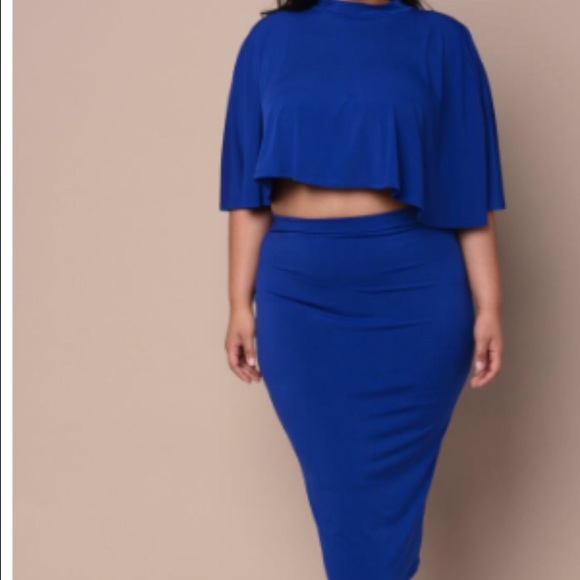 Blue two piece set