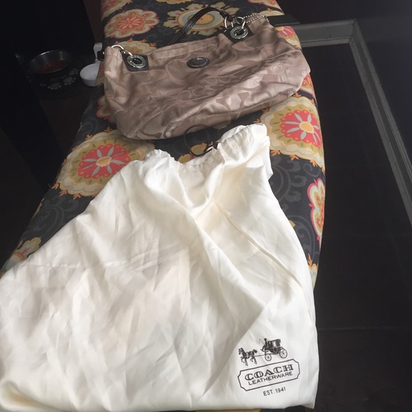 Authentic coach gold purse