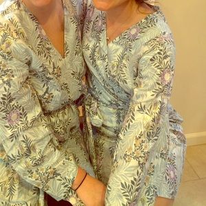 delicate cotton floral robe