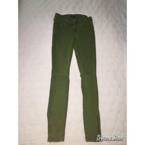 Mother ankle zip jeans