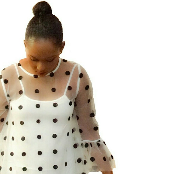 Gracia🌟Final Price🌟Sheer Dot Dress - Picture 2 of 4