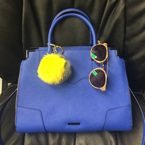 EUC Rebecca Minkoff Amorous Saffiano Satchel, Blue