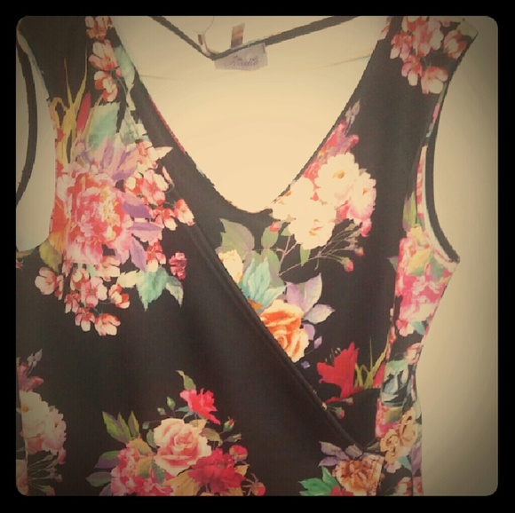 Asos Curve floral wrap dress