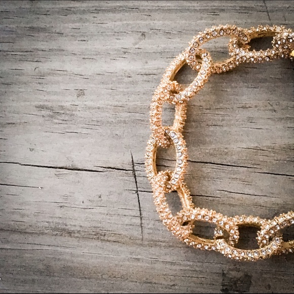 J. Crew Factory Jewelry - ⬇[j.crew factory] gold & crystal link bracelet