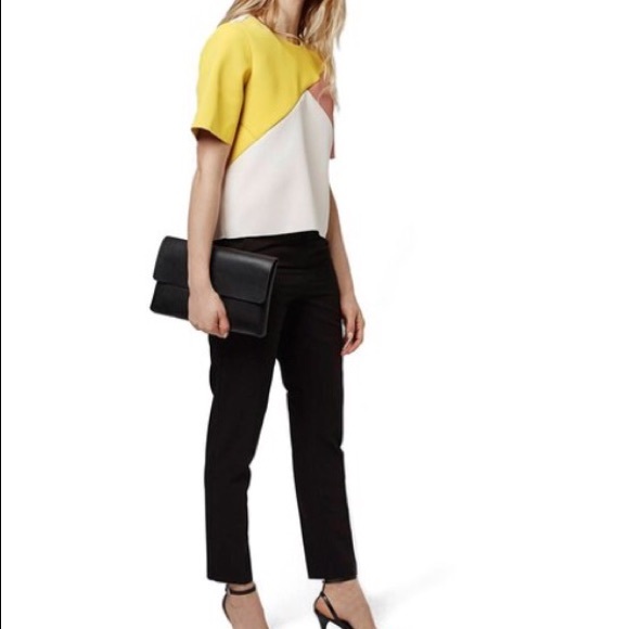 Topshop Asymmetrical Colorblock Top - Picture 4 of 4