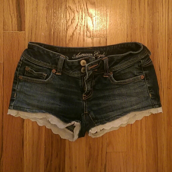 American Eagle Lace Jean Shorts