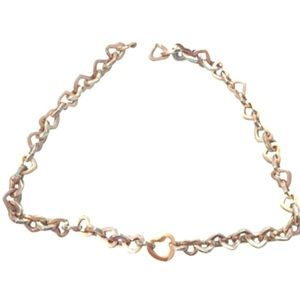 Tiffany & co gold and silver Heart chain necklace