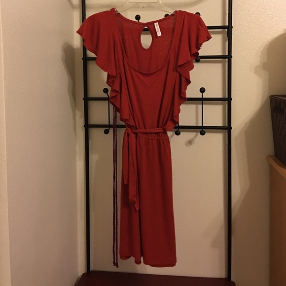 Dark orangish red dress