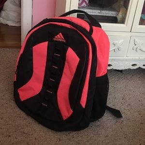 Pink and Black Adidas Backpack