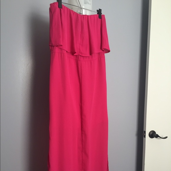 Pink strapless maxi - Picture 2 of 4