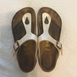 White pearl birks! Size 36.