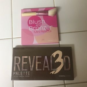 Blush highlight and bronzer pallette and revealed