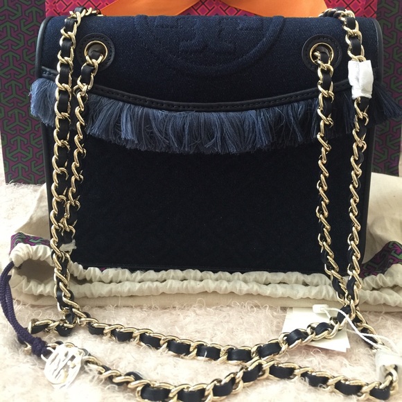 ❌SOLD❌TORY BURCH FLEMING DENIM MEDIUM