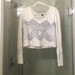 Free people white lace shirt