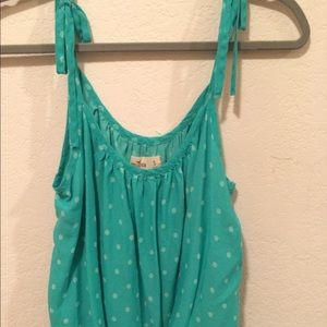 Teal strappy tank top