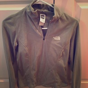 Olive Green North Face Quarter Zip Fleece