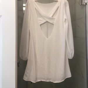 Long sleeve white dress