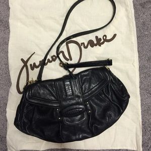 Junior Drake black crossbody leather bag