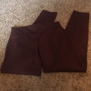 Burgundy dress legging!