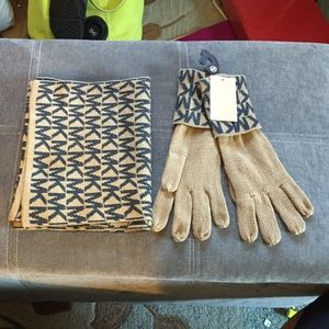 Michael Kors Scarf and Glove set