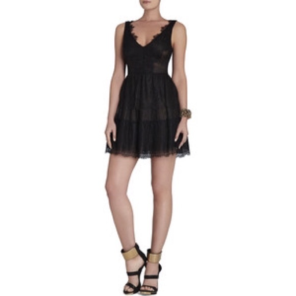 BCBG Willa Black Lace Dress