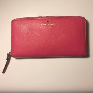 Hot pink Kate Spade wallet