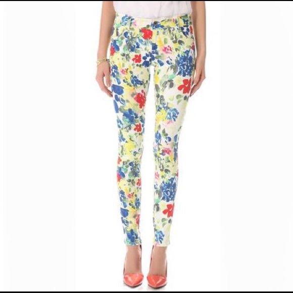 Alice + Olivia print denim jeans