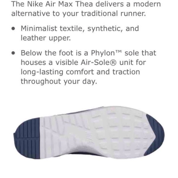 Nike Air Max Thea Textile Blue: 6.5 - Picture 4 of 4