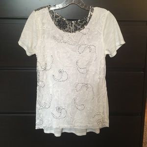 Embroidered, lace top!