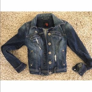 Guess destroyed wash denim jacket