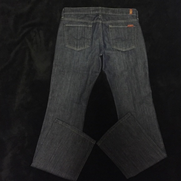 7 for All Mankind Bootcut Denim Blue Jeans Size 30 - Picture 2 of 4