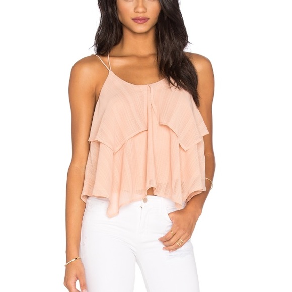 J.O.A. Tops - ✨HP✨J.O.A. Los Angeles Ruffle Tank Dusty Rose