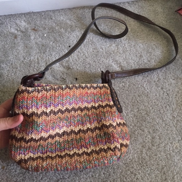 1 DAY SALE - Fossil Crossbody Multicolor Woven Bag