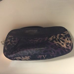 Purple cheetah Lucky Brand makeup case