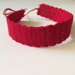 Red Crochet Choker