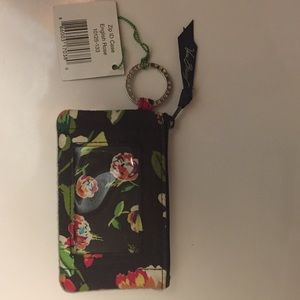 NWT Vera Bradley English Rose Zip ID Case