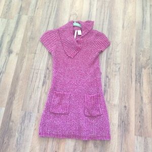 Pink sweater dress