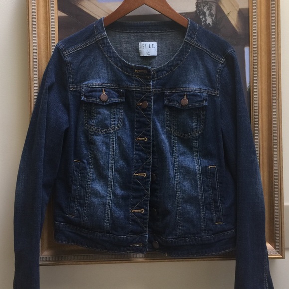 Elle Denim Cropped Jacket in Large