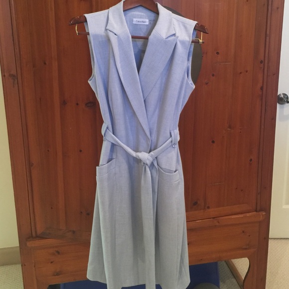 Calvin Klein Chambray Sleeveless Dress 10