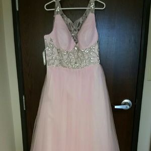 Tulle A-line V-neck Dress