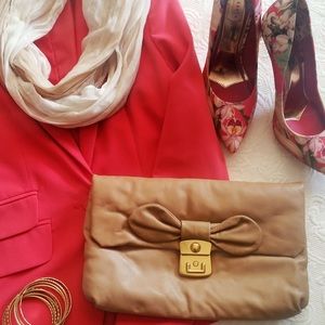 Marc by Marc Jacobs Beige Leather Clutch