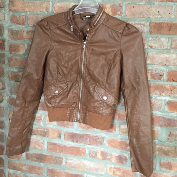 H&M brown "leather" jacket